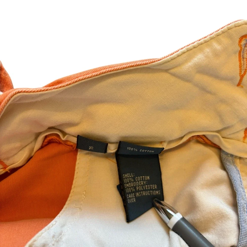 Polo Ralph Lauren Mens Orange Martini Glass Embroidered Classic Fit Shorts 34x9 - Picture 7 of 12